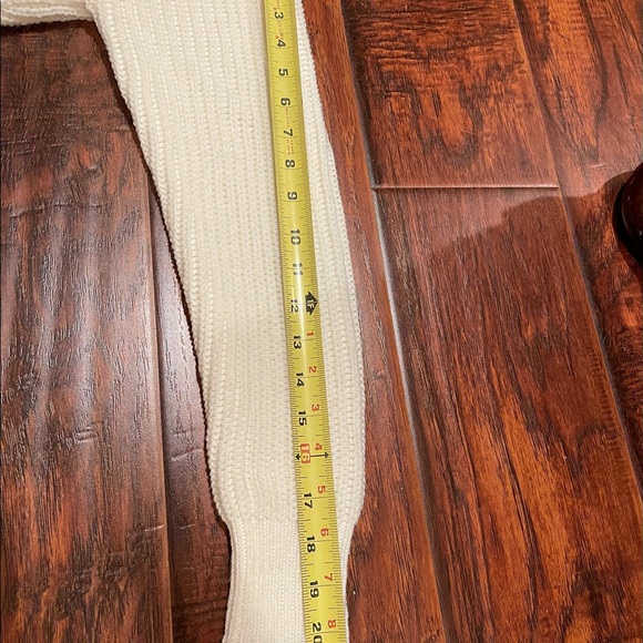 NWT WHBM vnk high low pearl pull over sweater, XXSP, ecru - Picture 14 of 14